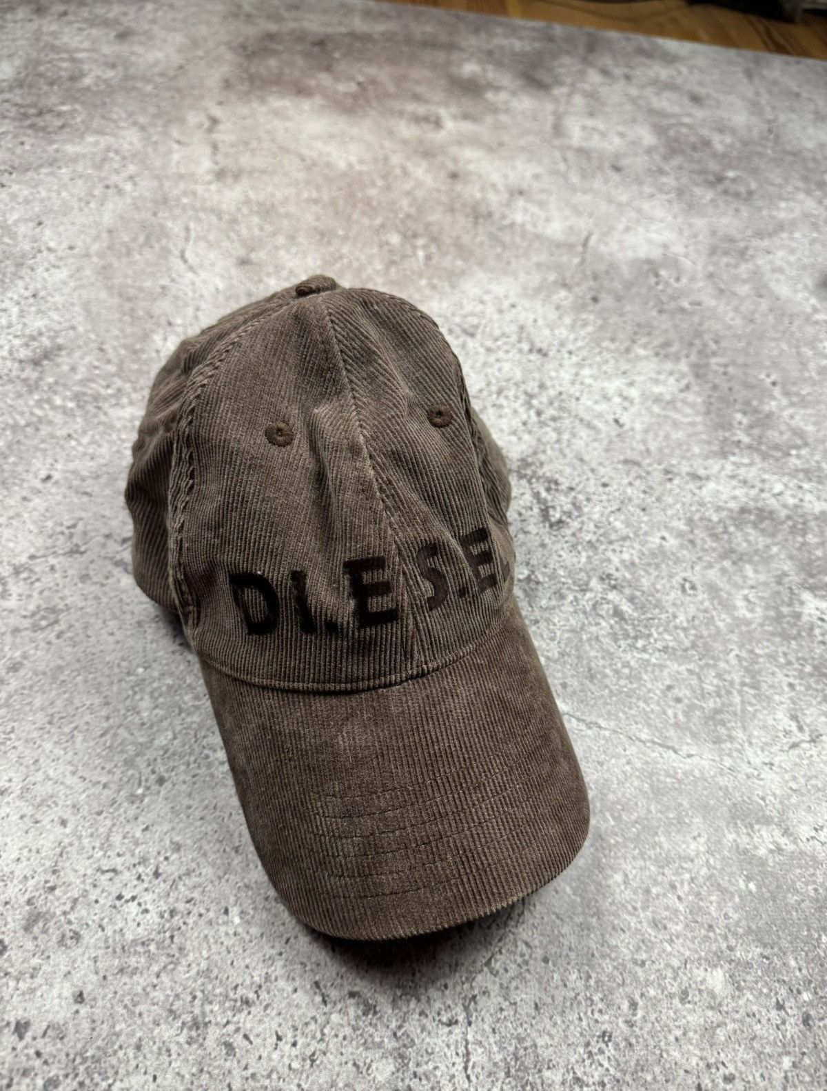 Diesel Rare 90s Brown Diesel Velvet Men's Cap Cordura Y2K Drill Size ONE SIZE - 2 Thumbnail