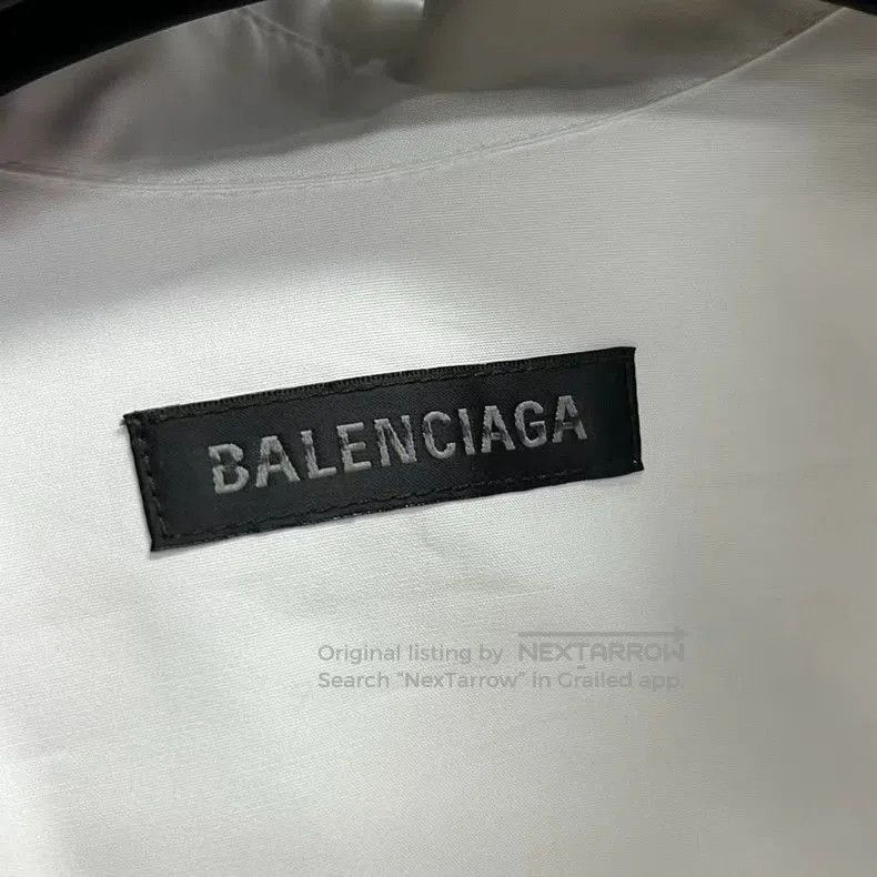 Balenciaga Balenciaga White Logo Collar Button Shirt. Size US XS / EU 42 / 0 - 4 Thumbnail