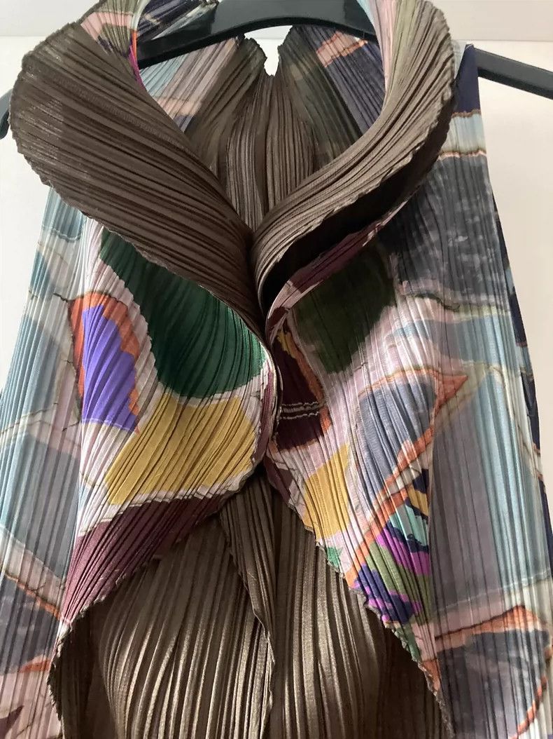 Issey Miyake Issey Miyake size:4 Brown dress Size M / US 6-8 / IT 42-44 - 8 Thumbnail