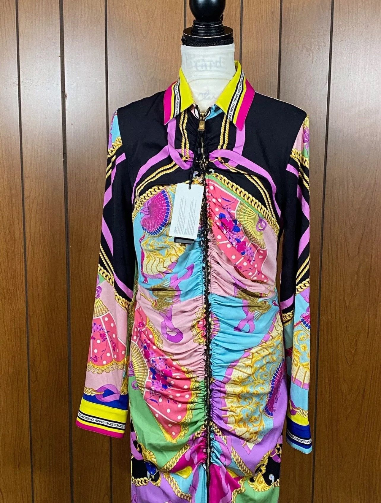 Versace Versace Ventagli Midi Shirt Dress size 48/us size 12 Size XL / US 12-14 / IT 48-50 - 7 Thumbnail