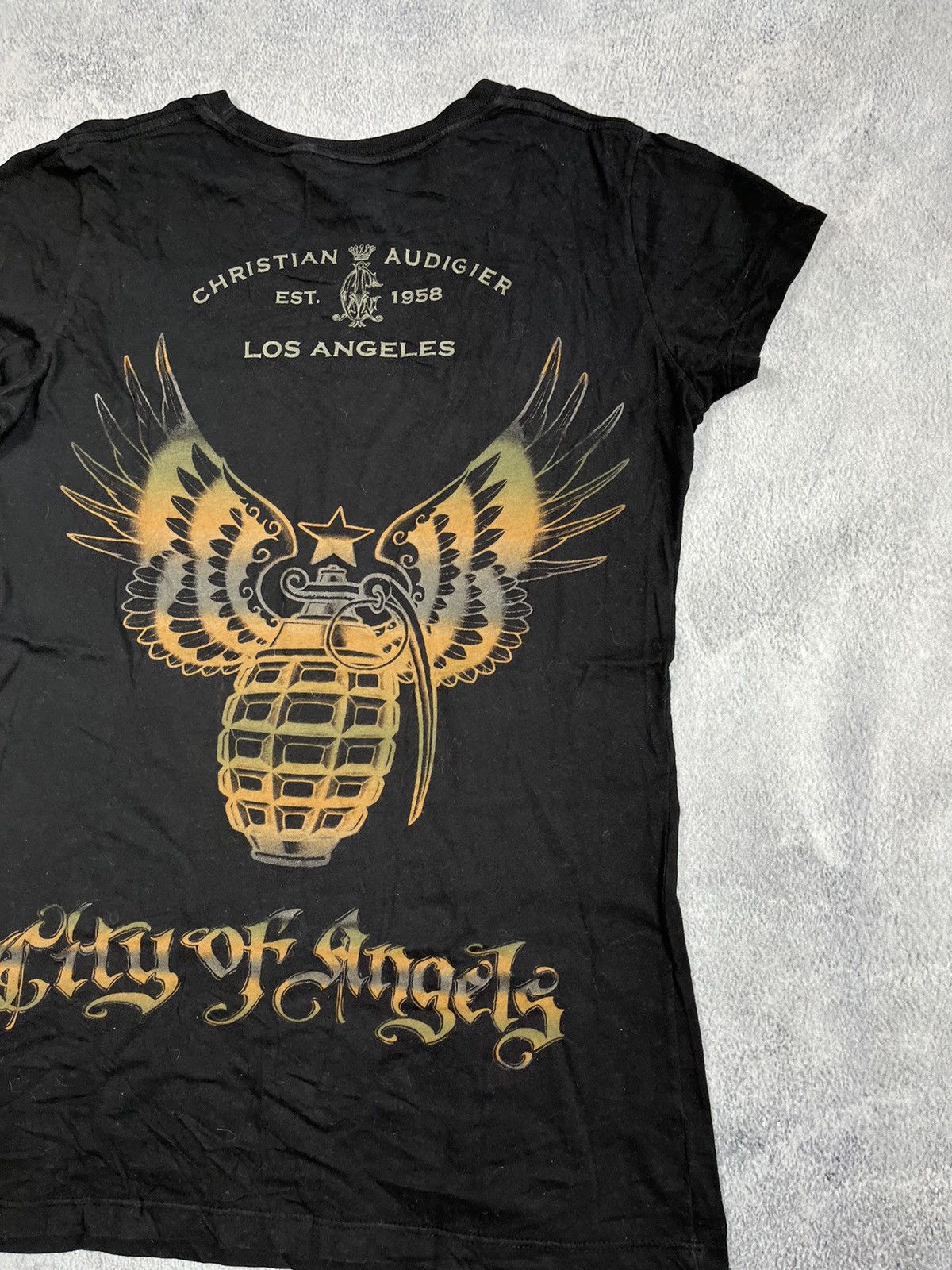 Ed Hardy Vintage Y2K Christian Audigier big logo tee streetwear S Size S / US 4 / IT 40 - 8 Thumbnail