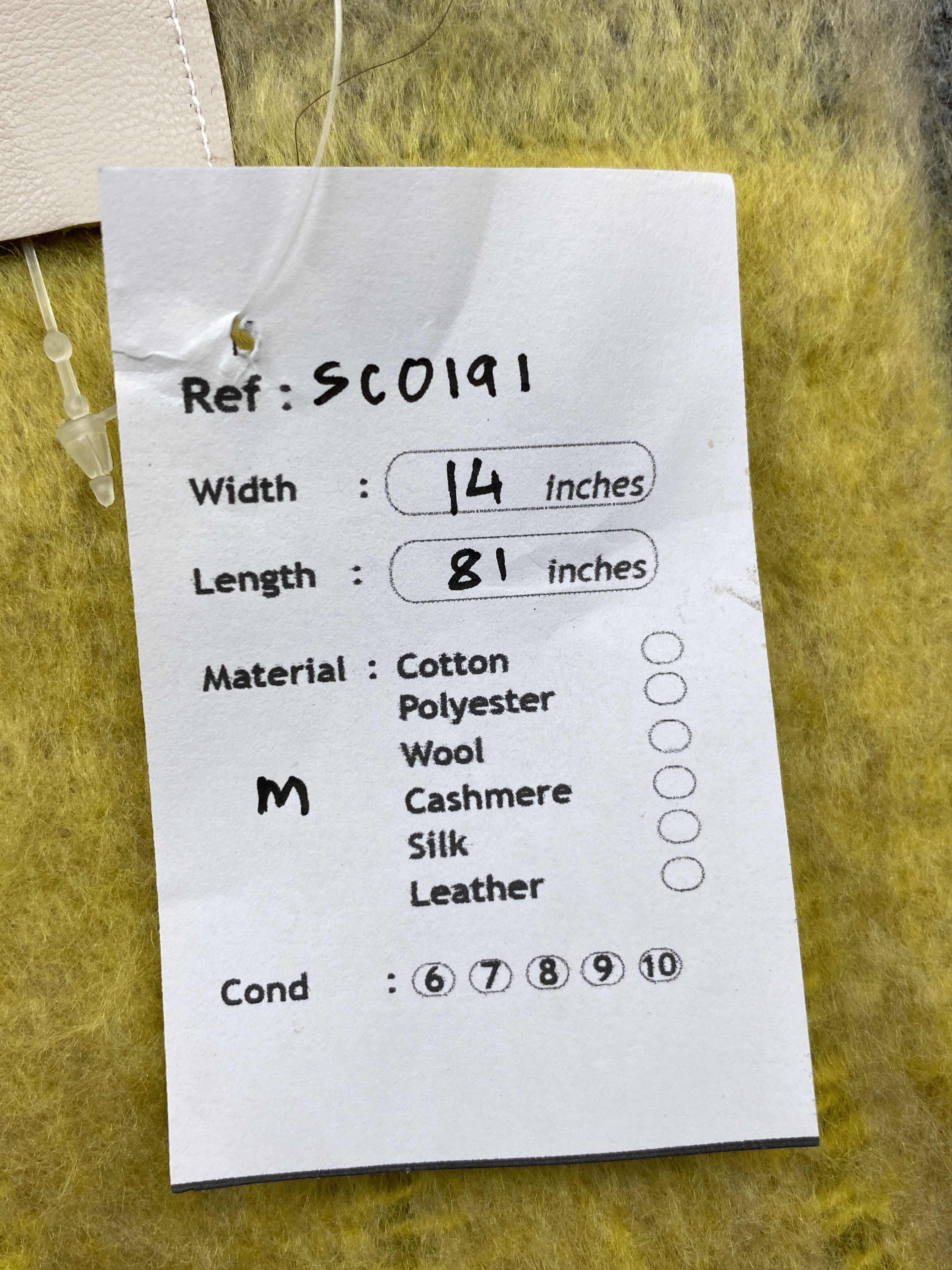 Other × Vintage Chico Cashmere Scarf / Muffler / Neckwear SC0191 Size ONE SIZE - 10 Thumbnail