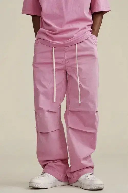 Japanese Brand Pink Stacked Sweatpants y2k streetwear retro style Size US 32 / EU 48 - 4 Thumbnail