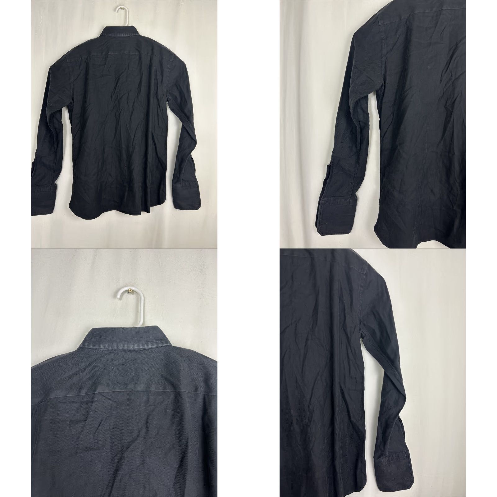 Hugo Boss HUGO BOSS Mens Shirt Dress Button-Down Long Sleeve Black 16.5 42 16.5 31.5” 29” Geometric Selection Mens, Shirt, Black, Button-Down, Long Sleeve Size 46R - 10 Thumbnail