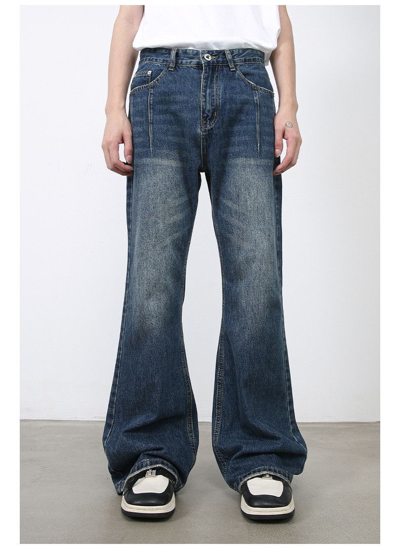 Japanese Brand American retro washed distressed street casual flared jeans Size US 32 / EU 48 - 1 Thumbnail