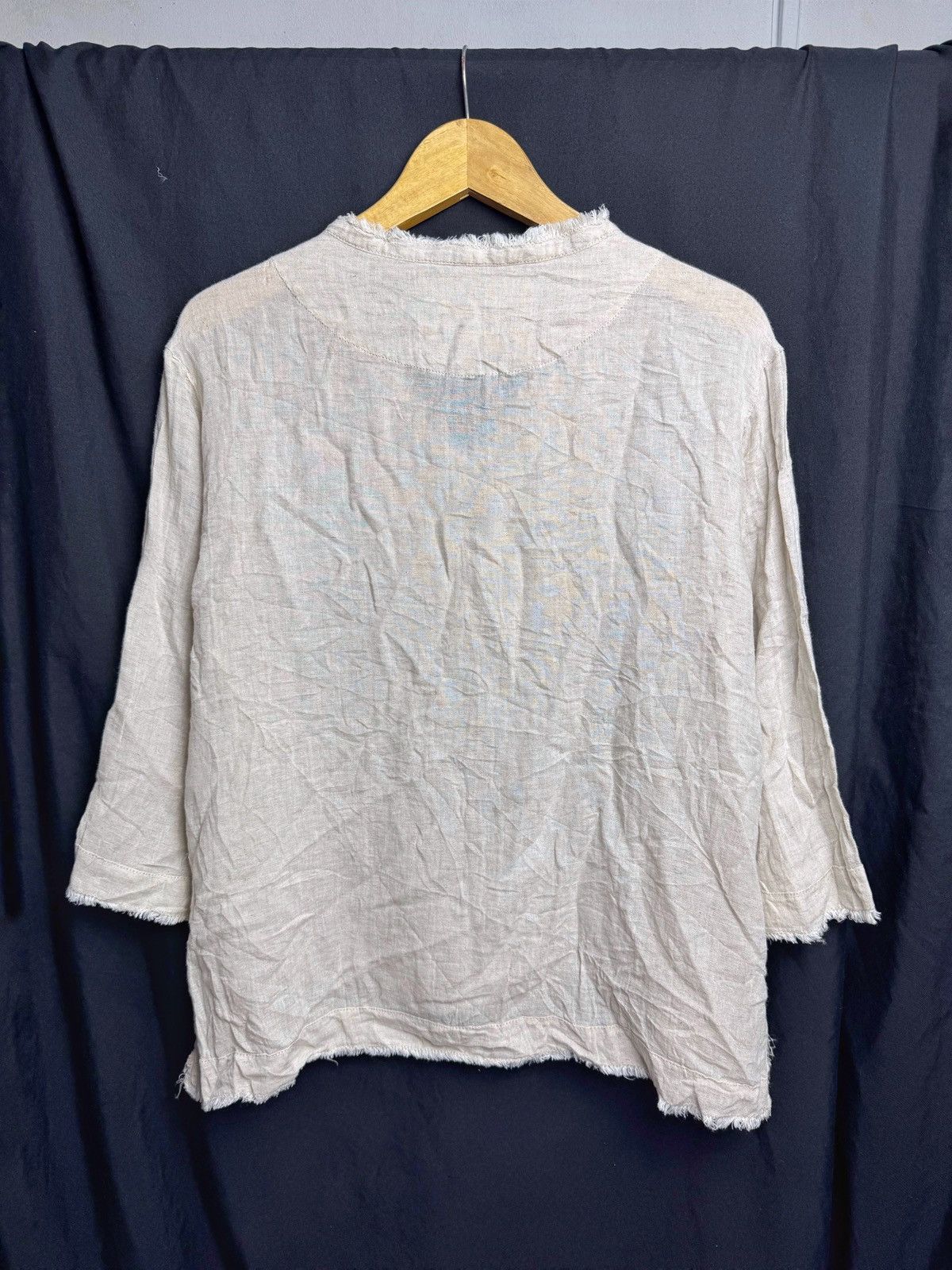If Six Was Nine × Japanese Brand × Y's for Men Goa Indiana Linen Mid Sleeve Yohji Kapital Styled Size US M / EU 48-50 / 2 - 2 Thumbnail