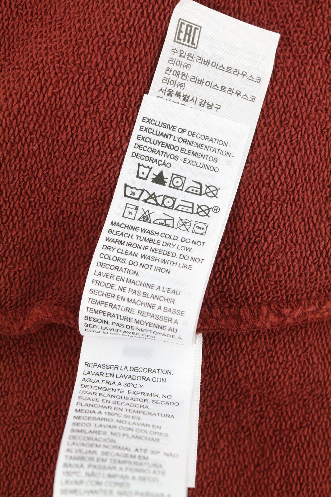 Levi's STANDARD FIT 2XL Red Crew Neck Logo Cotton Pullover 87110 Size US XXL / EU 58 / 5 - 10 Thumbnail