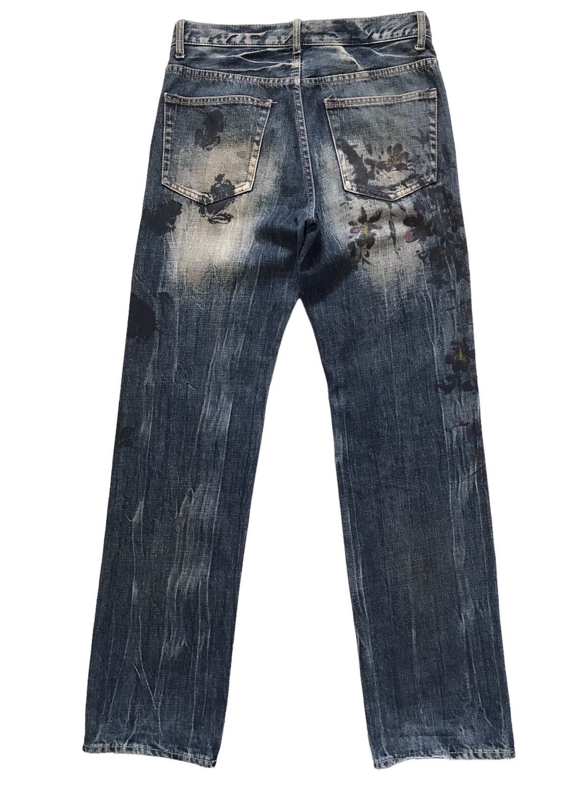 Takeo Kikuchi Takeo Kikuchi Yakuza Yanki Painted Art Denim Jeans Size US 32 / EU 48 - 9 Thumbnail
