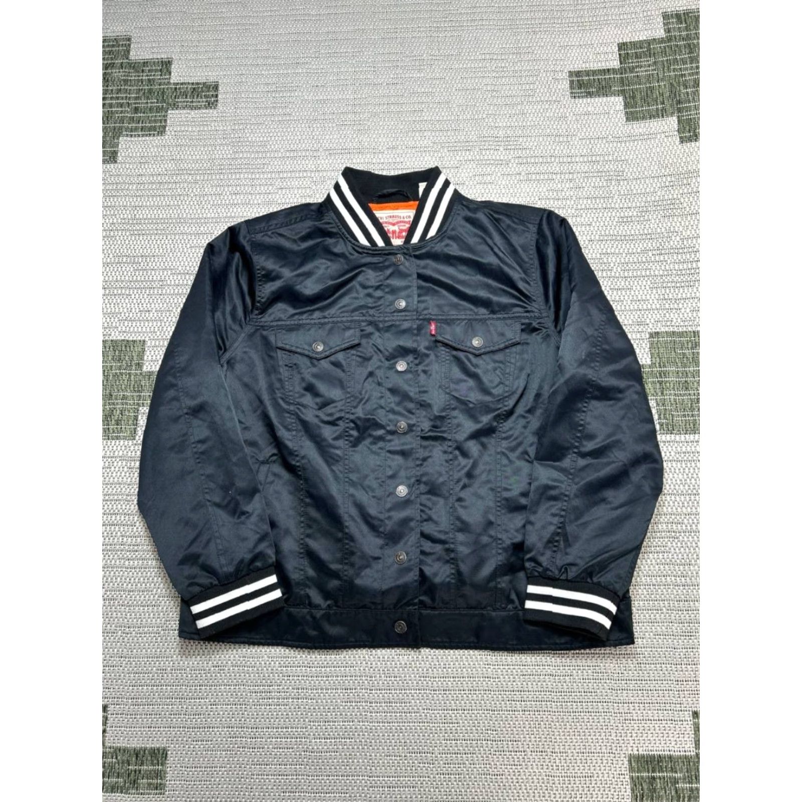 Levi's Levi's Trucker Bomber Jacket Womens 1X Satin Black Logo Vintage No Size XL / US 12-14 / IT 48-50 - 2 Thumbnail