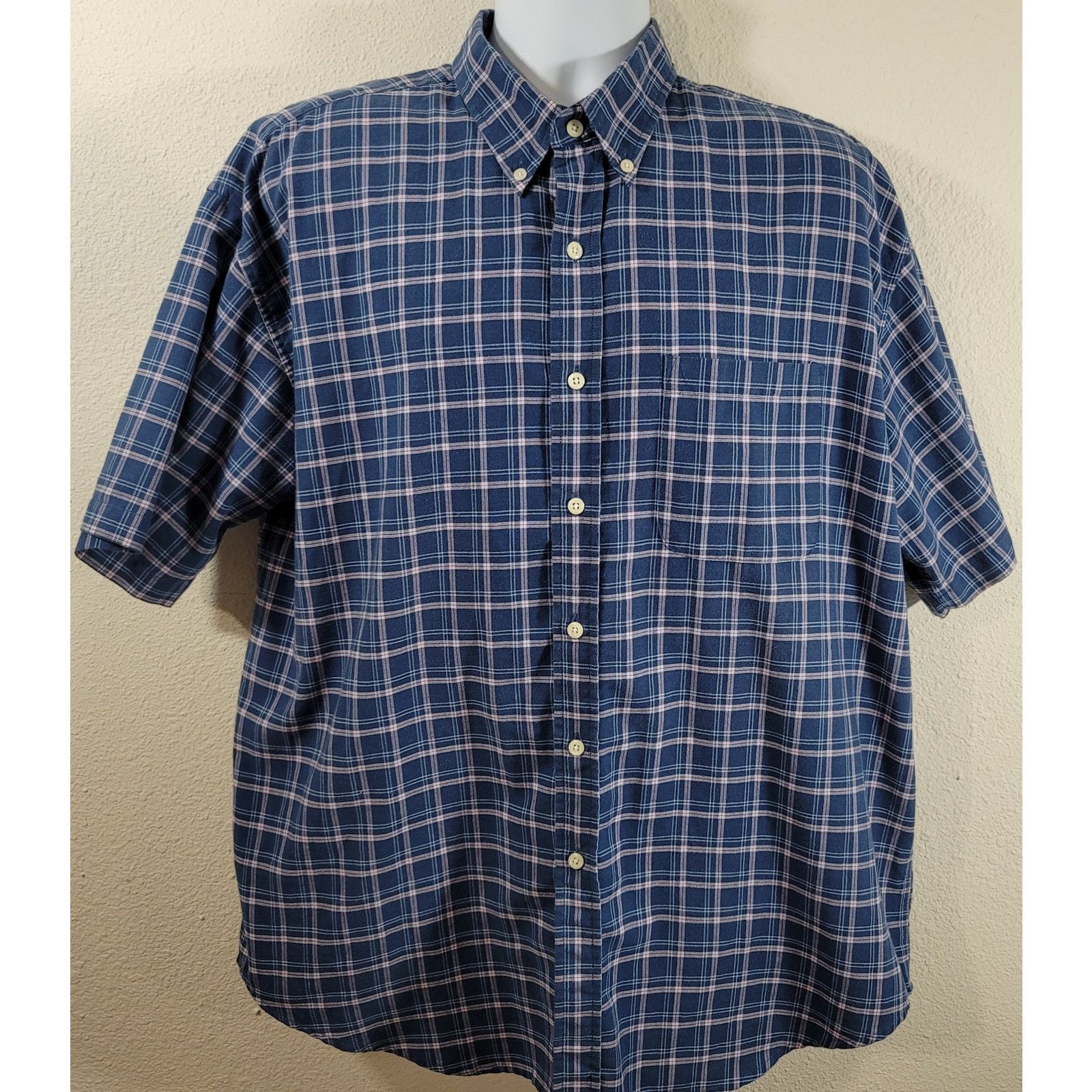 Other Sun River Blue Pink Plaid Button Up Collard Shirt Large Size US L / EU 52-54 / 3 - 1 Thumbnail