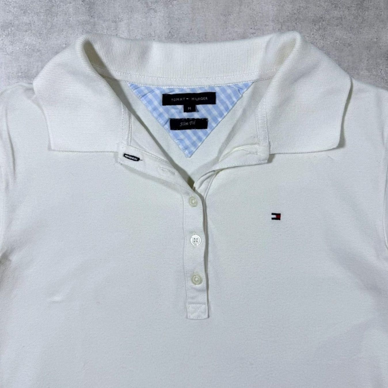 Tommy Hilfiger Tommy Hilfiger Slim Fit Classic White Mini Logo Polo Shirt Women's M White Polo Shirt Women Slim Fit Mini Logo Shirt Size M / US 6-8 / IT 42-44 - 4 Thumbnail