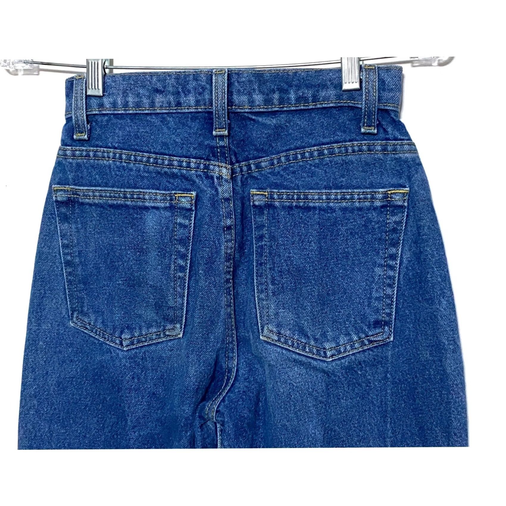 American Apparel VINTAGE American Apparel Jeans Womens 24 Denim High Waisted Raw Hem Mom Hippie Retro Preppy Shirt? Size 42" / US 20 - 3 Thumbnail