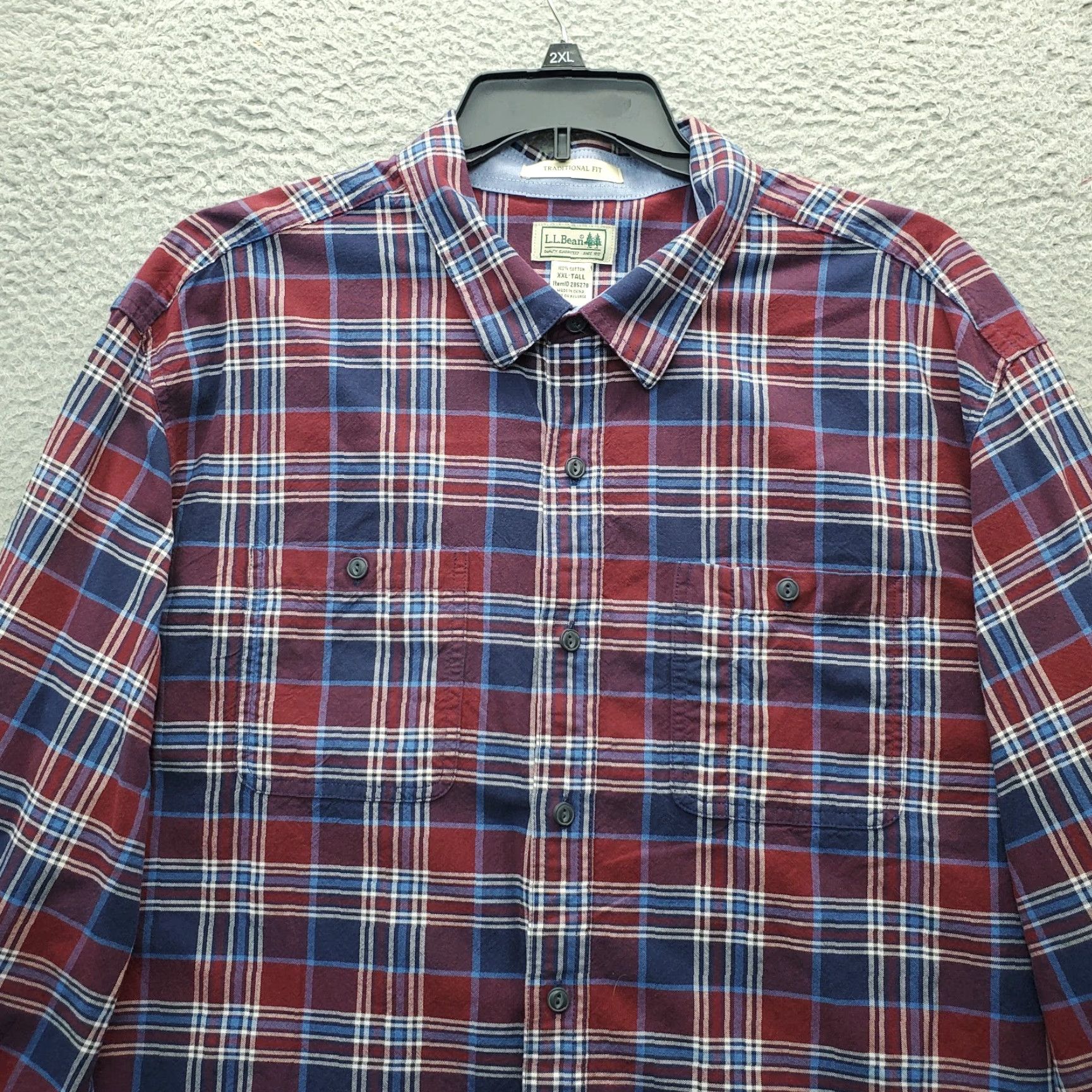 Vintage L.L. Bean Shirt Men XXL Tall Multi Plaid Button-Up Pocket Detail Traditional Fit Button-Down Collared Long Sleeve Casual Travel Outdoor Size US XXL / EU 58 / 5 - 3 Thumbnail