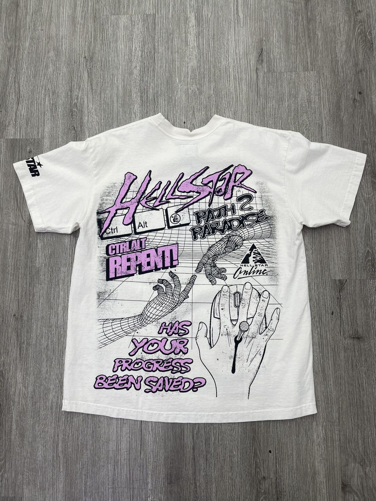 HELLSTAR Hellstar “online” tee (white) Size US L / EU 52-54 / 3 - 2 Thumbnail