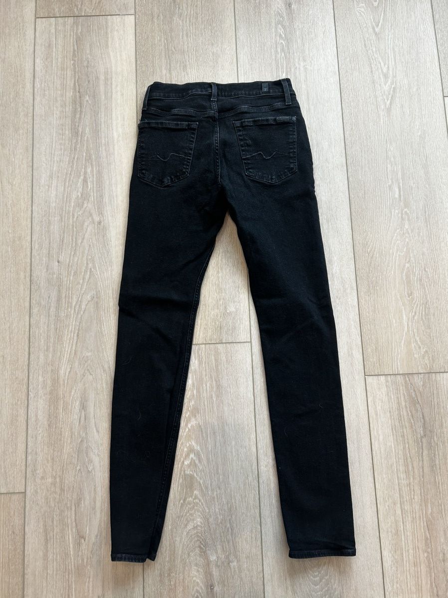 7 For All Mankind 7 For All Mankind Paxtyn Black Skinny Fit Jeans Size US 30 / EU 46 - 2 Thumbnail