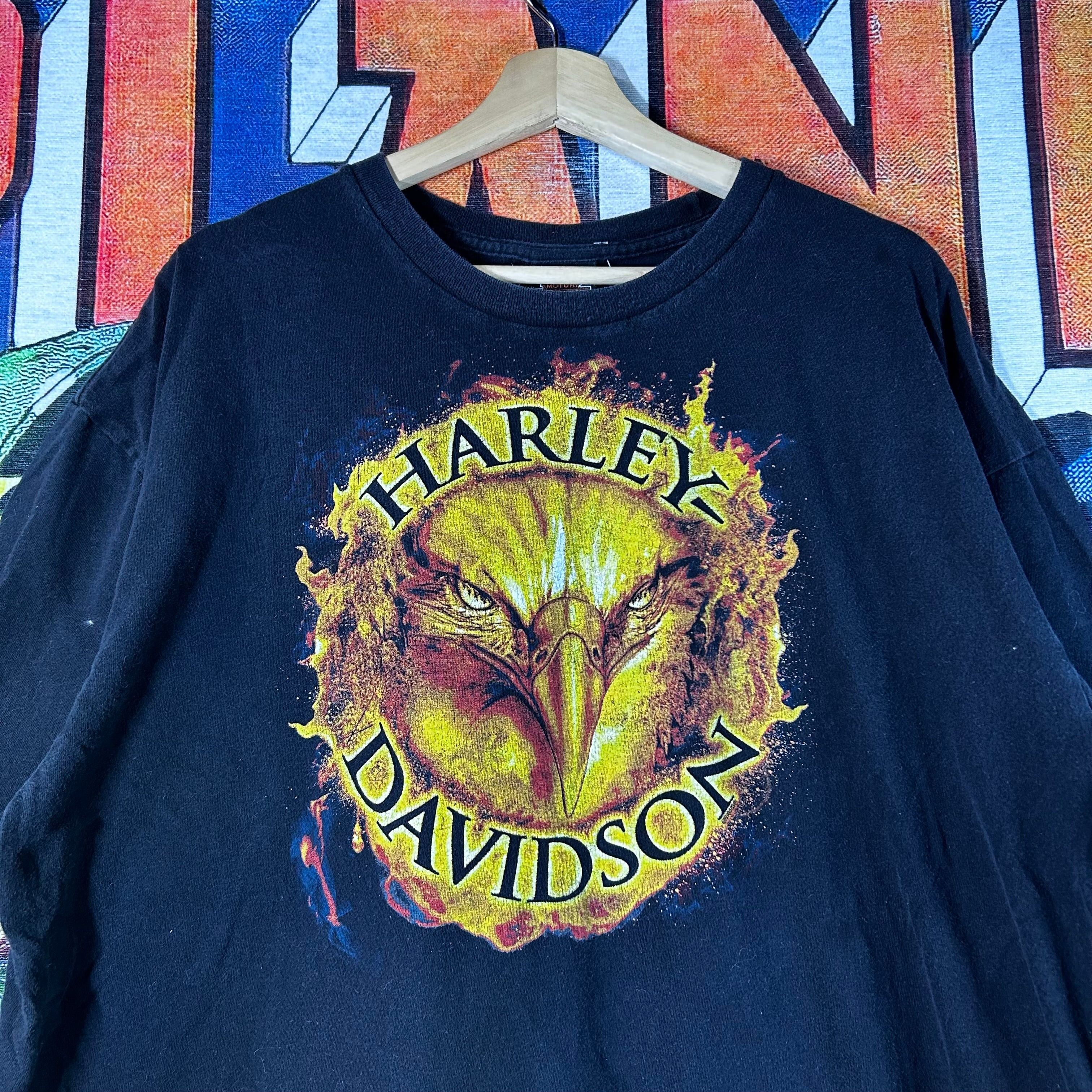 Harley Davidson Harley Davidson Flaming Bald Eagle Head Emblem Tee Size 2XL Size US XXL / EU 58 / 5 - 4 Thumbnail