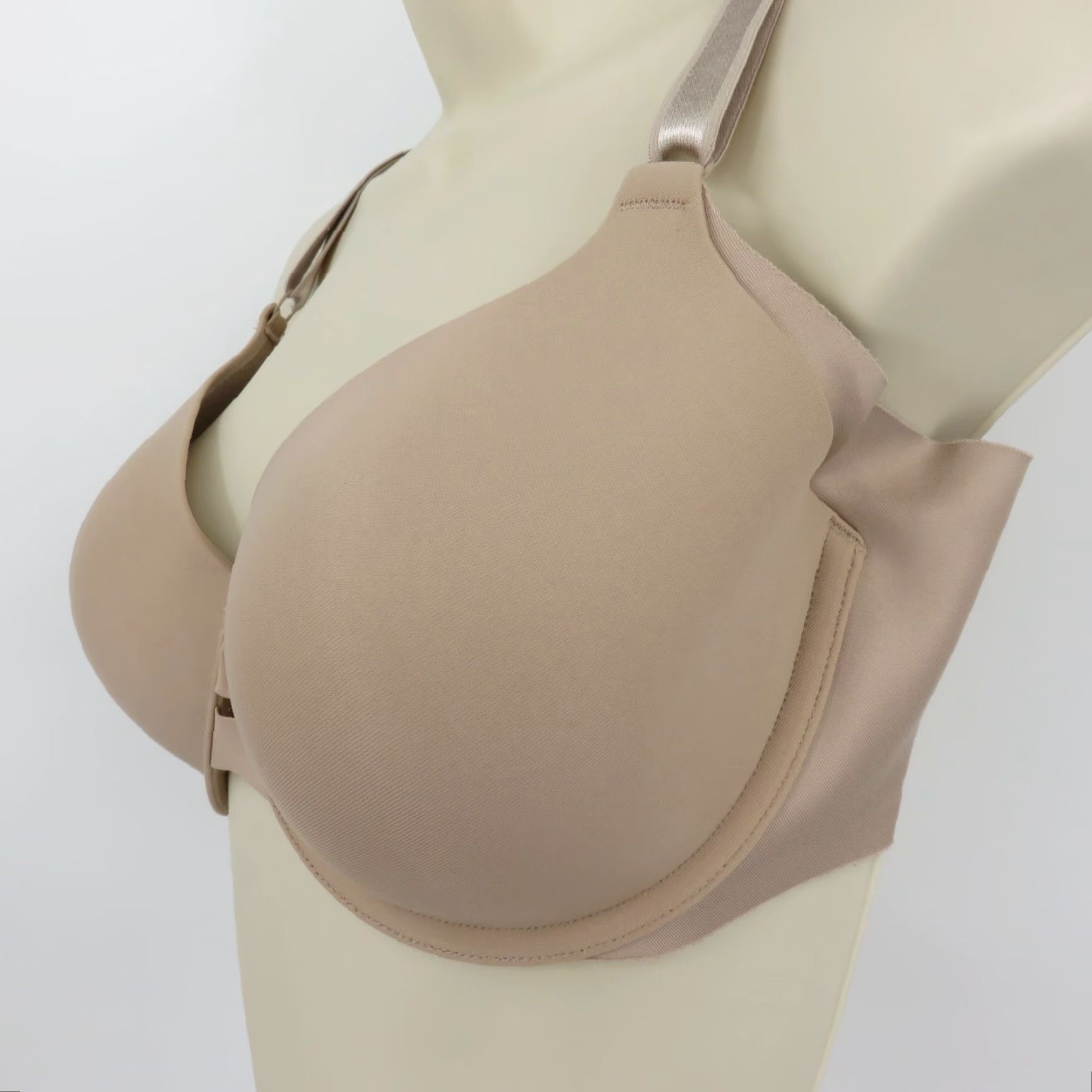 Vintage Warners 38C 01356 No Side Effects Full Coverage Underwire Bra Solid Beige Lined Size ONE SIZE - 5 Thumbnail