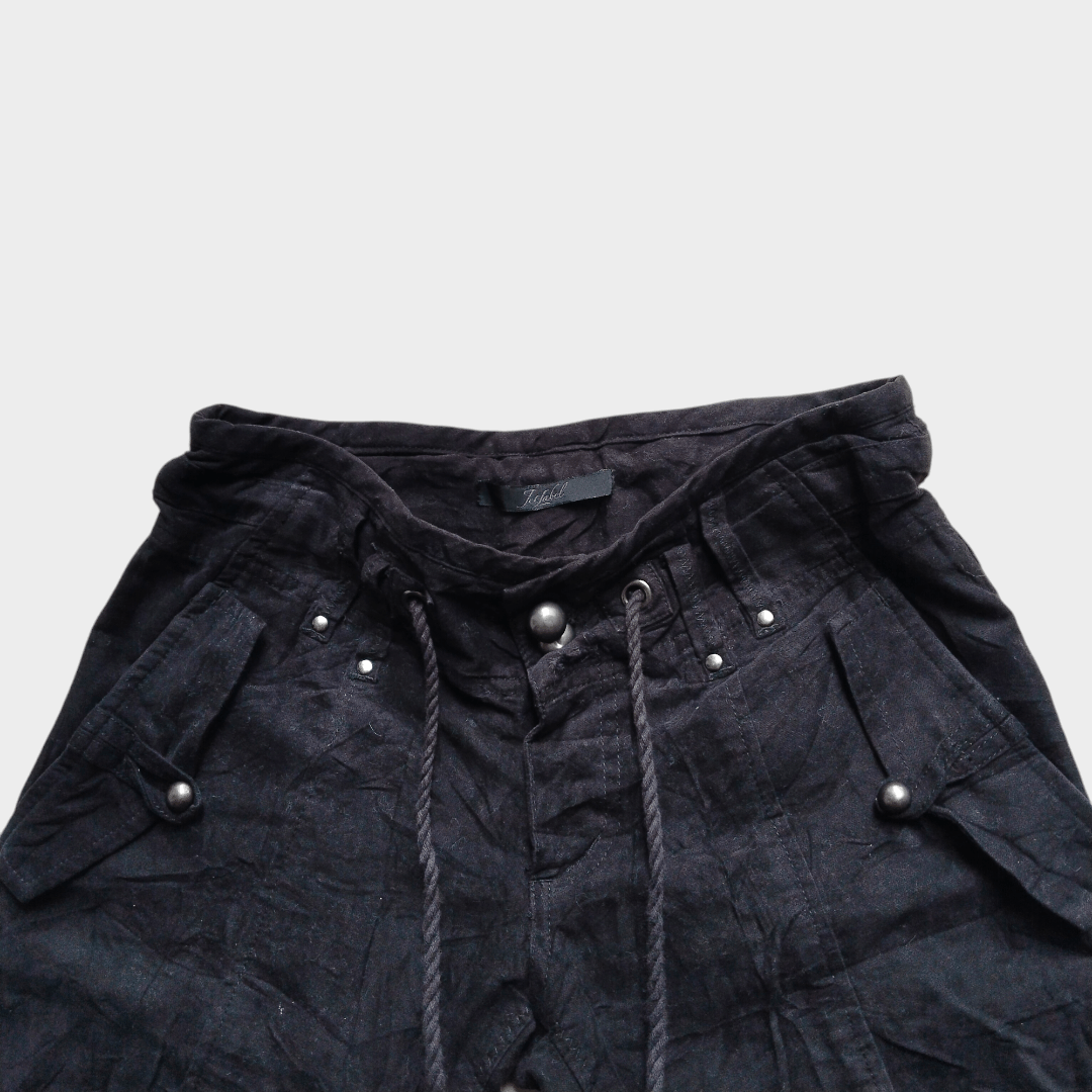 14th Addiction × If Six Was Nine × Le Grande Bleu (L.G.B.) Jet label velvet drawstring flare pant Size US 29 - 4 Thumbnail