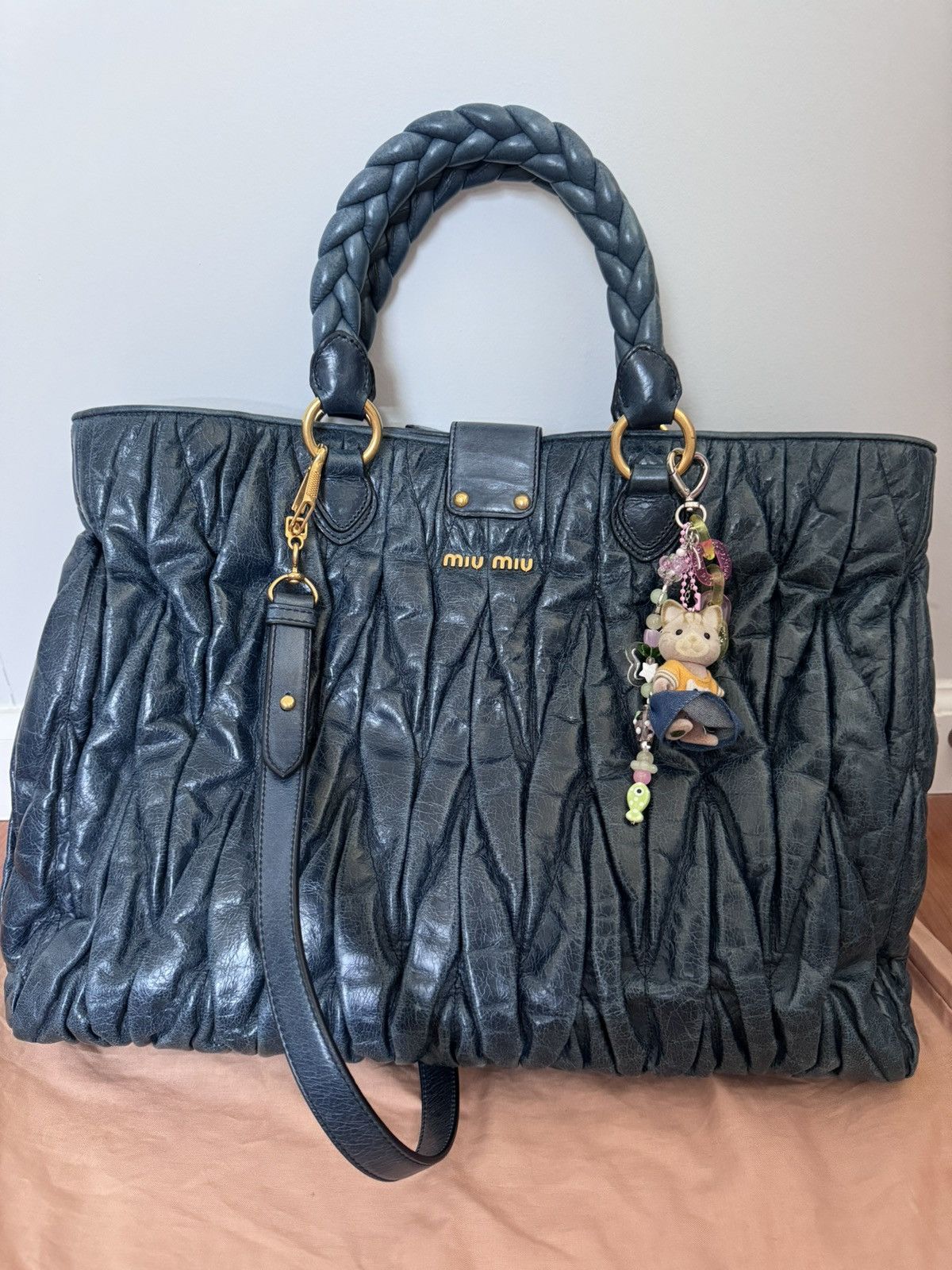 Miu Miu Miu Miu Matelasse Leather Tote Bag/shoulder bag