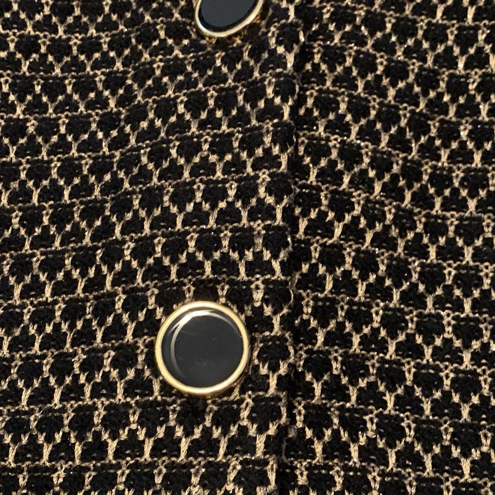 Jones New York Jones New York Signature Cardigan Sweater Womens Medium Black Gold Metallic Size M / US 6-8 / IT 42-44 - 4 Thumbnail