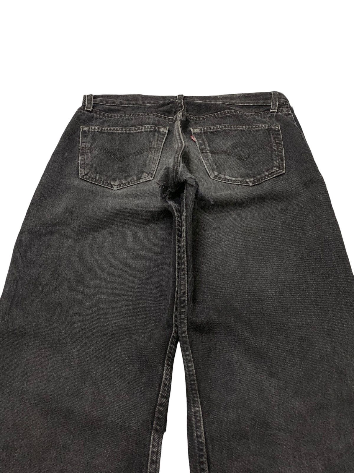 Japanese Brand Levis Baggy Y2k Balenciaga Wide Leg Style Distressed (AC38) Size US 31 - 10 Thumbnail