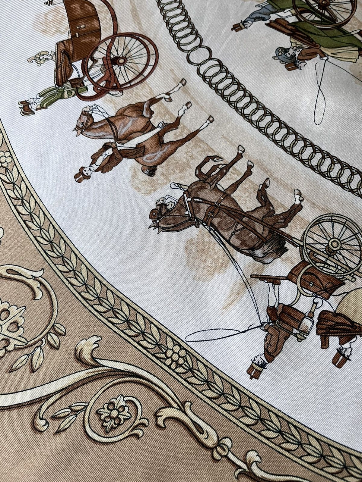 Hermes Hermes ''La Promenade De Longchamps'' by Ledoux silk scarf Size ONE SIZE - 4 Thumbnail