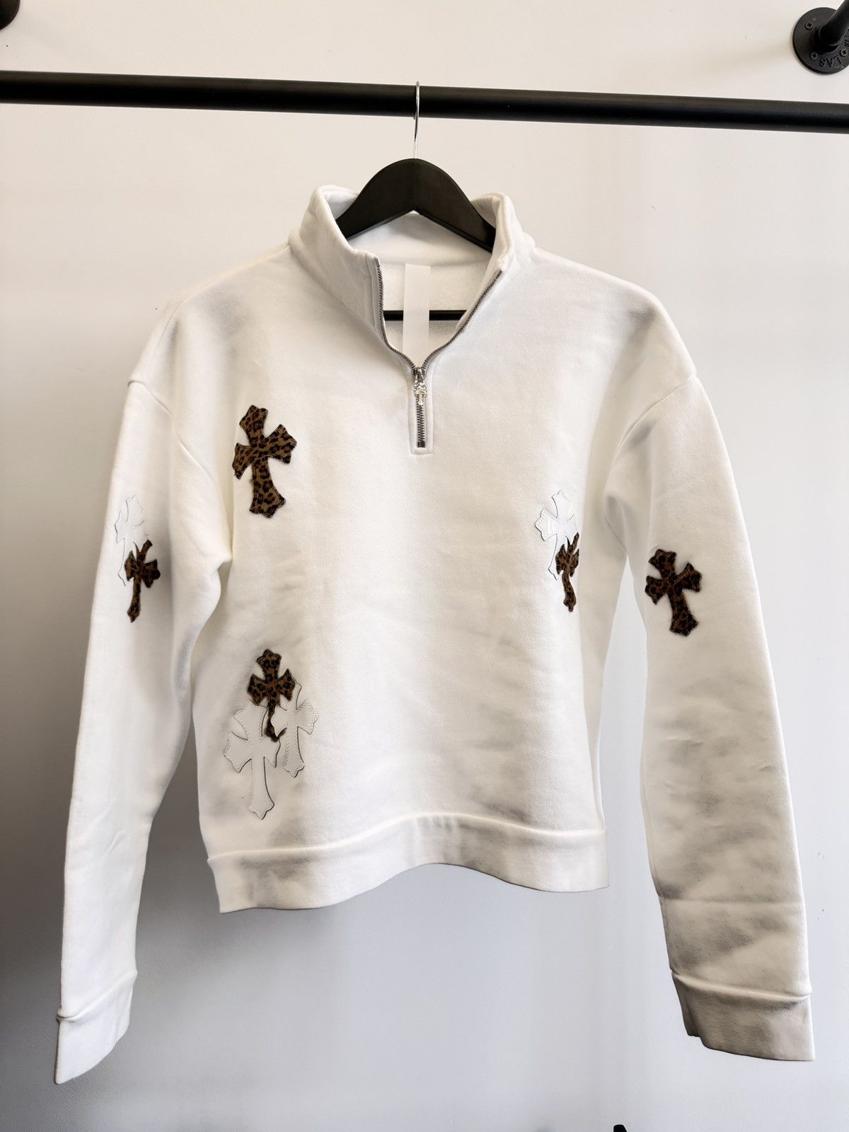 Chrome Hearts BRAND NEW CHROME HEARTS CHEETAH WHITE PATCH QUARTER ZIP Size US S / EU 44-46 / 1 - 1 Thumbnail