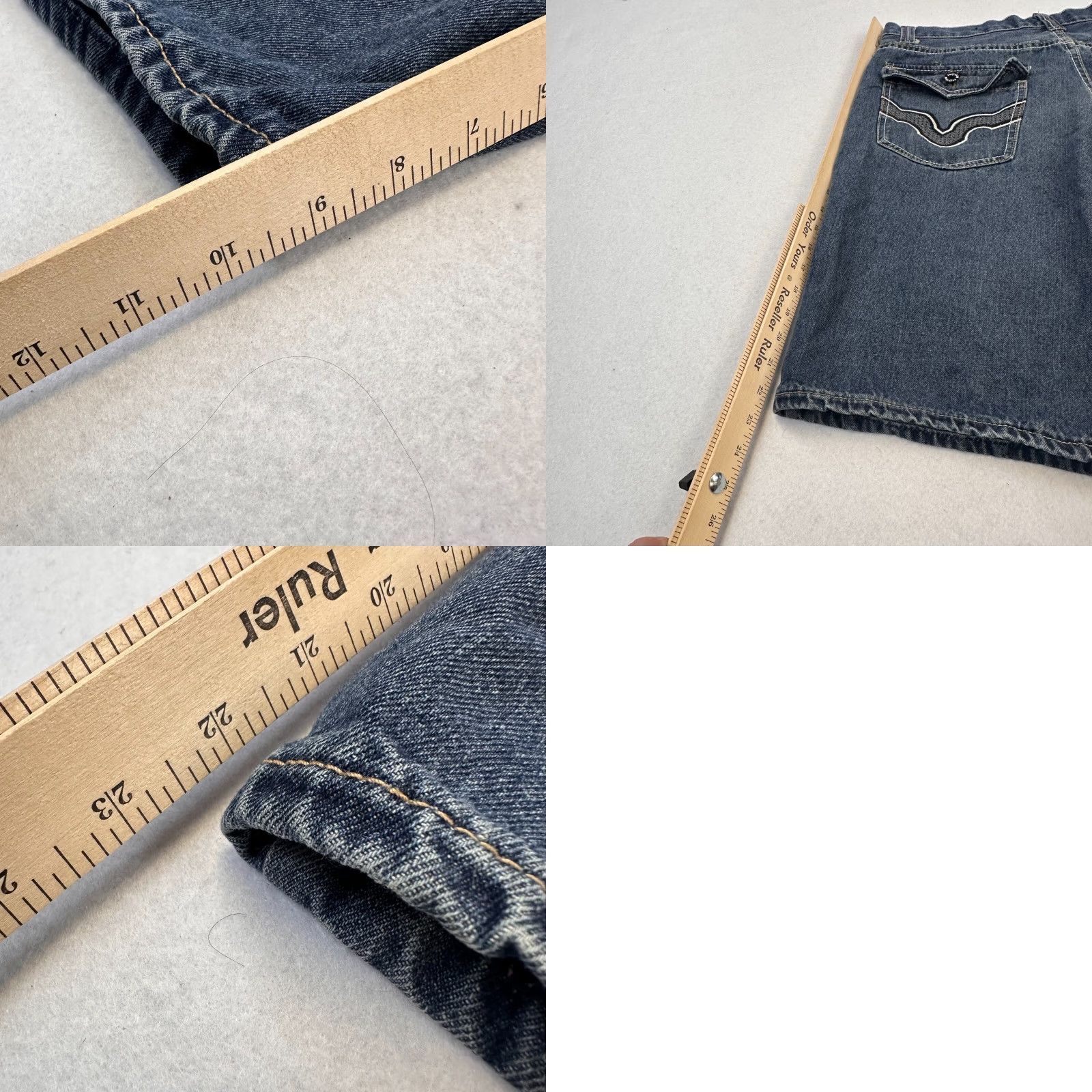 Phat Farm Phat Farm Y2K Jorts Mens Bermuda Shorts 30 x 10 Blue Cotton Polyester Embroidered Pockets Logo Zipper EUC Vintage: No Size US 30 / EU 46 - 9 Thumbnail