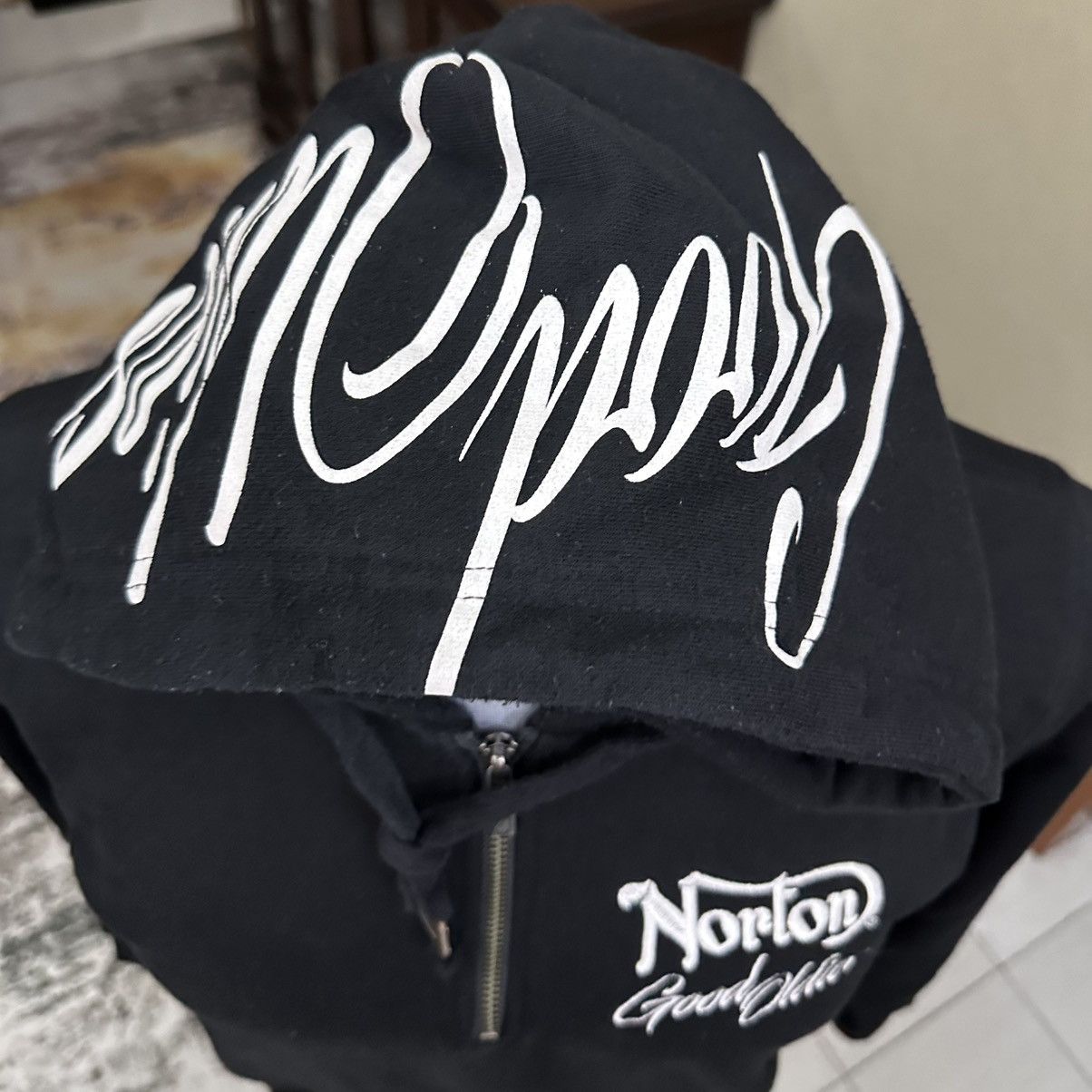 Norton Vintage Norton Big Logo Hoodie Size US M / EU 48-50 / 2 - 7 Thumbnail