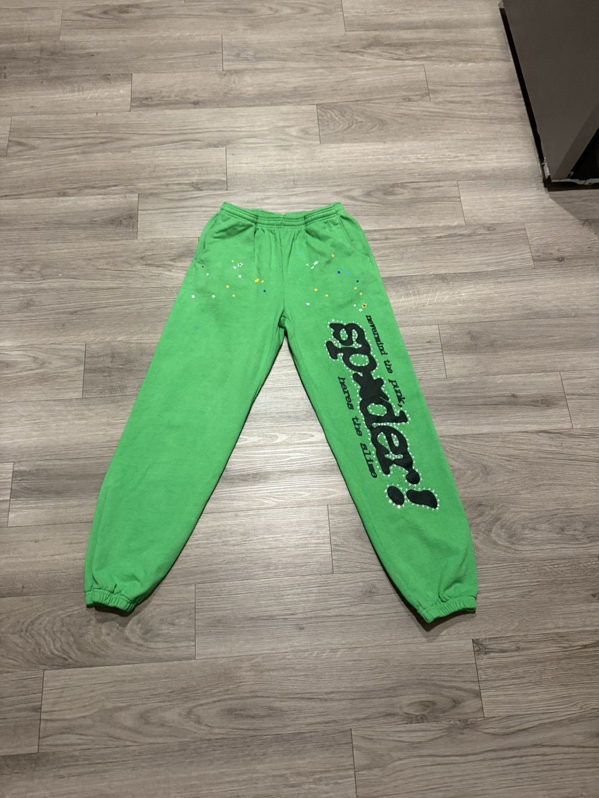 Sp5der Sp5der v2 green punk rhinestone sweatpants Size US 32 / EU 48 - 4 Thumbnail