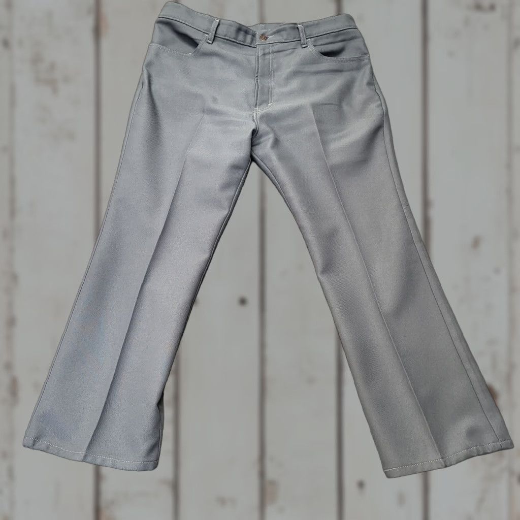 Levi's VINTAGE Levi's 517 Jeans Gray Bootcut 40x29 Regular Mens 1970s Polyester Black Tab Size US 39 - 1 Thumbnail