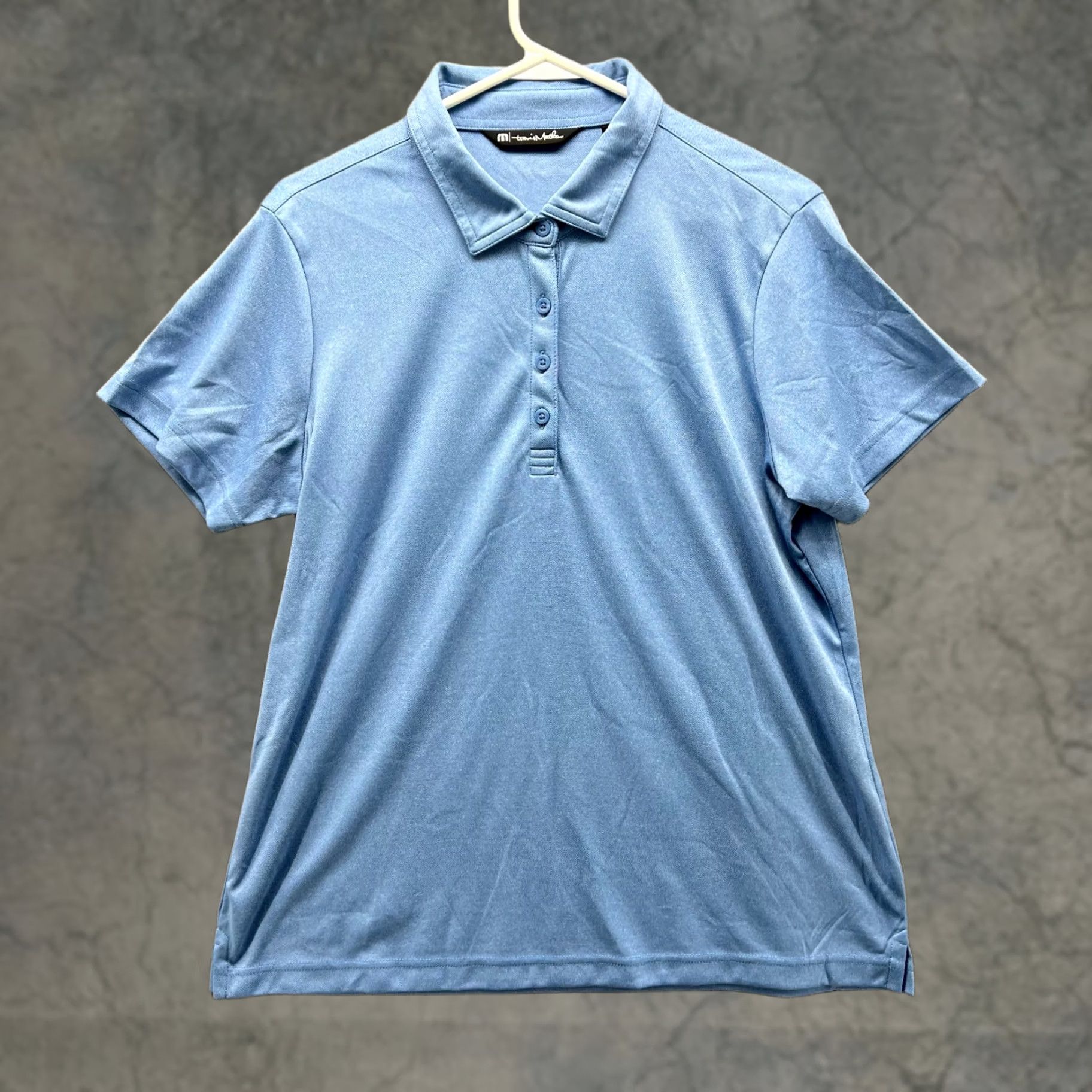 TravisMathew VINTAGE Travis Mathew Polo Shirt Women Large Blue Golf Golfer Performance Fit Heather Size L / US 10 / IT 46 - 1 Thumbnail