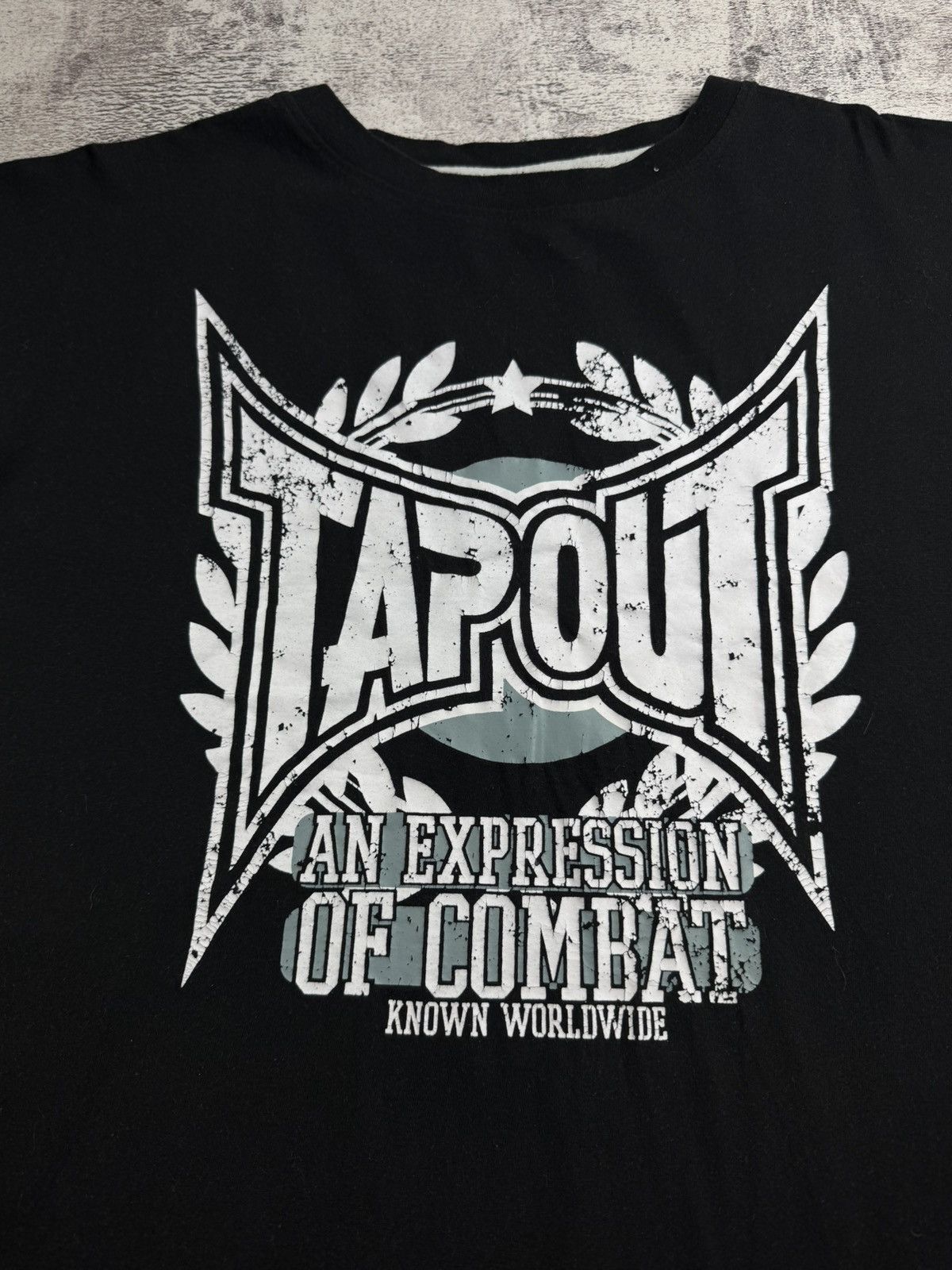Tapout TAPOUT in Affliction Style Vintage Rap Hip Hop Black Graphic Jersey T Shirt Tee Size US XL / EU 56 / 4 - 6 Thumbnail