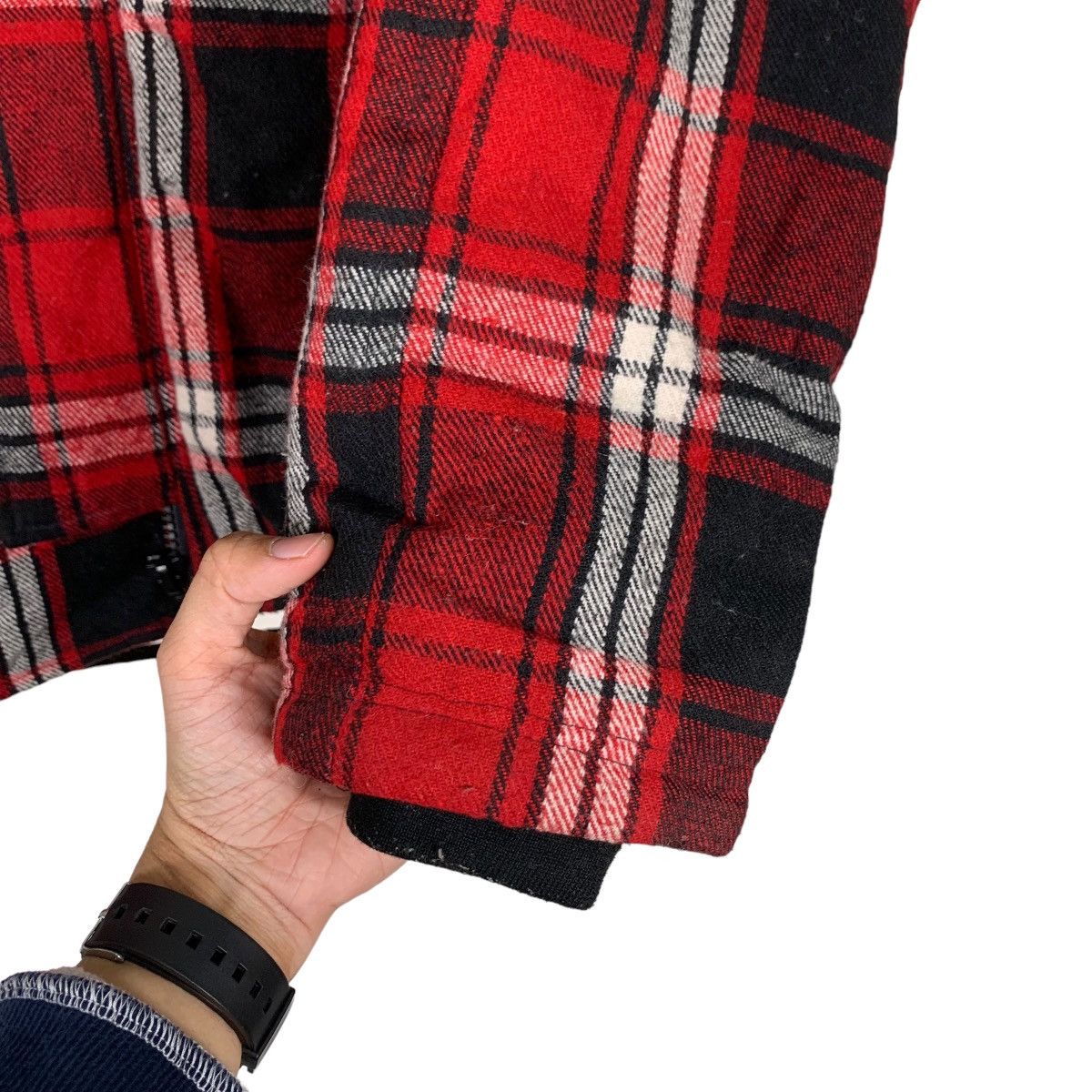 Japanese Brand OCTOPUS ARMY Tartan Button Zipper Hooded Jacket #0462-C21 Size US XL / EU 56 / 4 - 14 Thumbnail