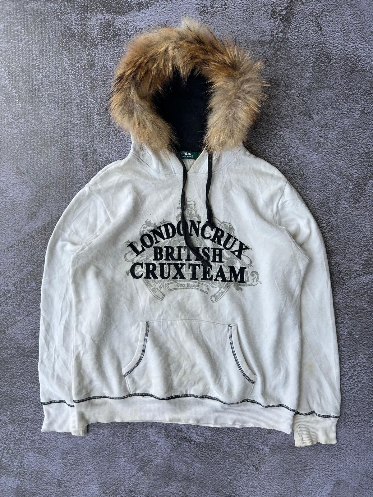 Japanese Brand Crux fur hoodie poem english flags ifsixwasnine Size US M / EU 48-50 / 2 - 1 Thumbnail