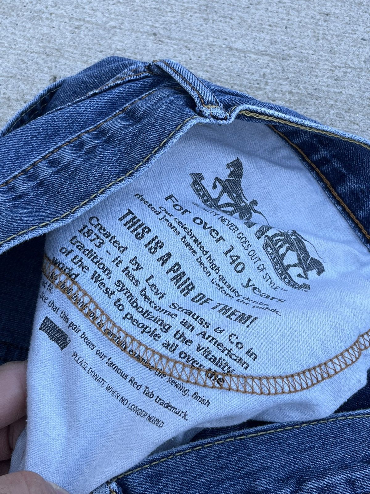Levi's × Vintage Crazy Vintage Y2K Levi’s 505 Wash Jeans Size US 34 / EU 50 - 6 Thumbnail