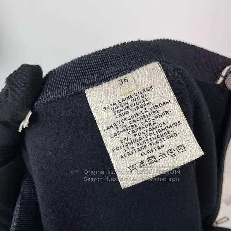 Hermes Hermes Cotton Skirt, Black Size 24" / US 00 / IT 34 - 8 Thumbnail