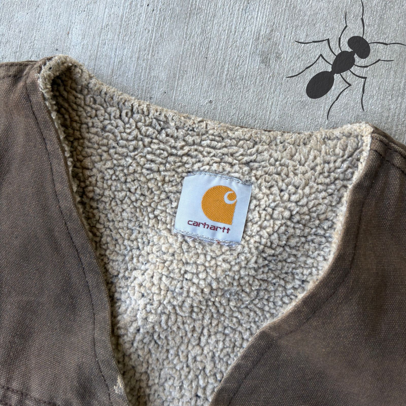 Carhartt × Vintage Carhartt DKB brown sherpa work wear vest Size US M / EU 48-50 / 2 - 3 Thumbnail