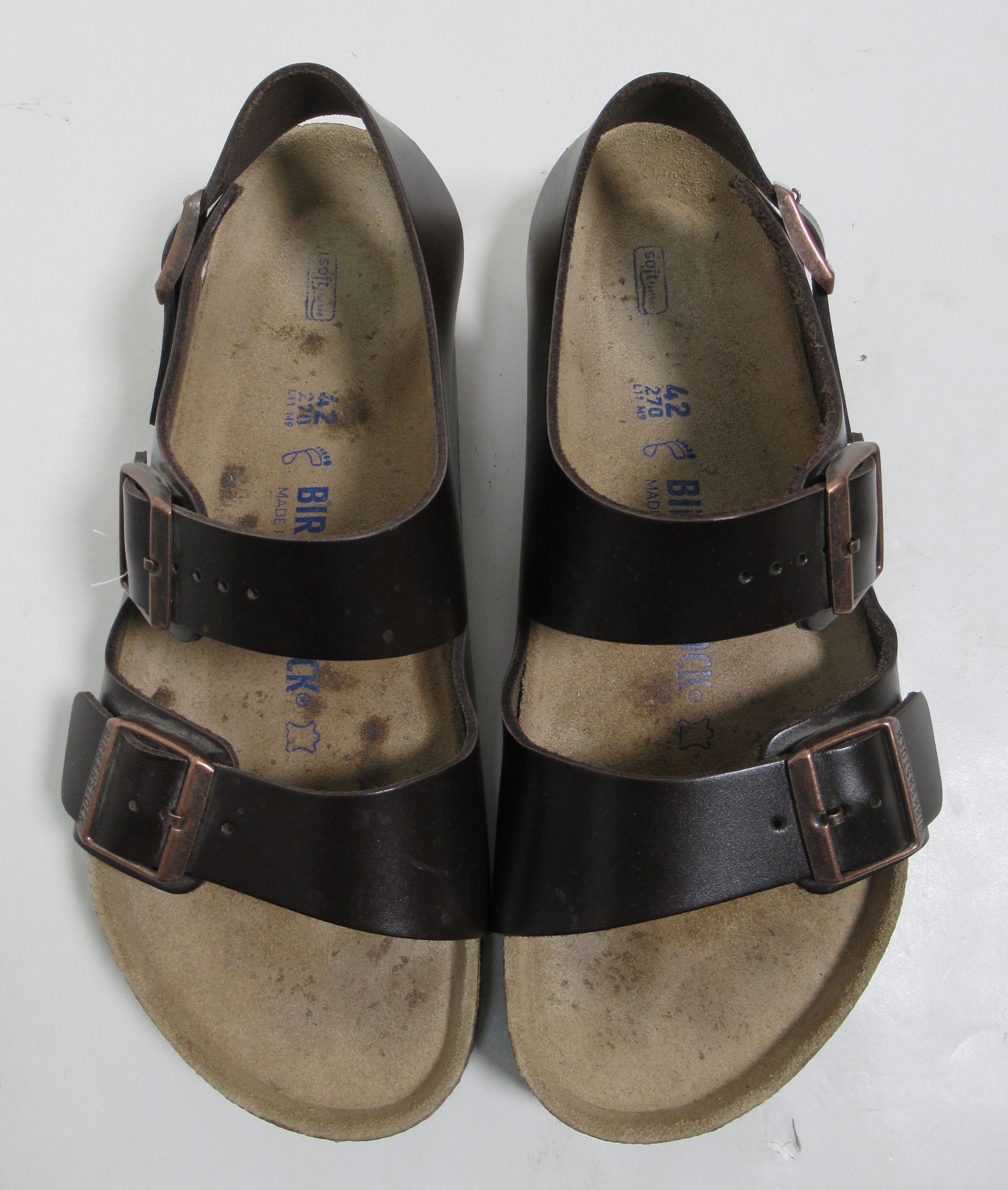 Birkenstock Birkenstock Milano Buckle Leather Sandals Brown 9 US M Size US 9 / EU 42 - 3 Thumbnail
