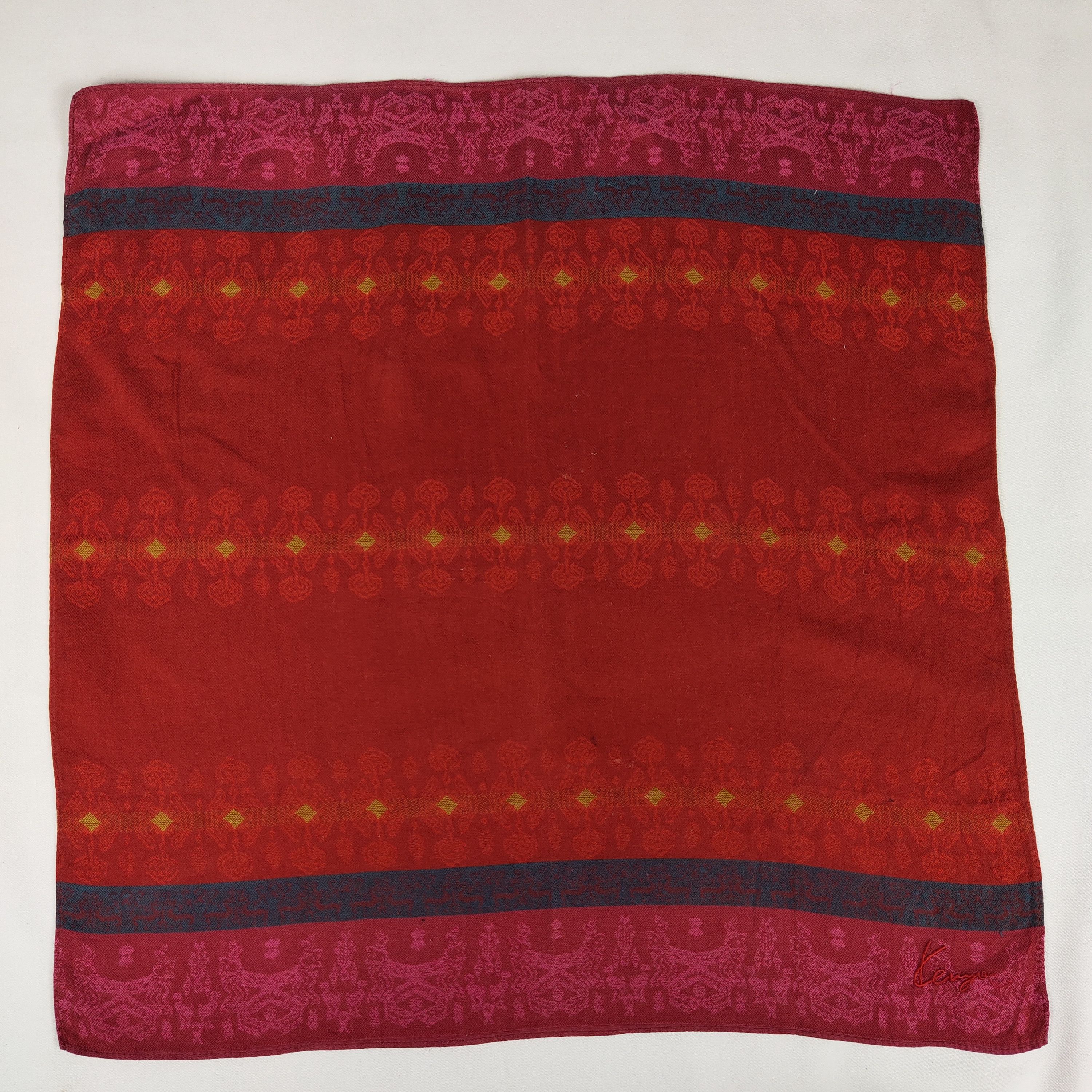 Kenzo × Vintage Kenzo Handkerchief / Neckerchief / Bandana FZ033 Size ONE SIZE - 3 Thumbnail