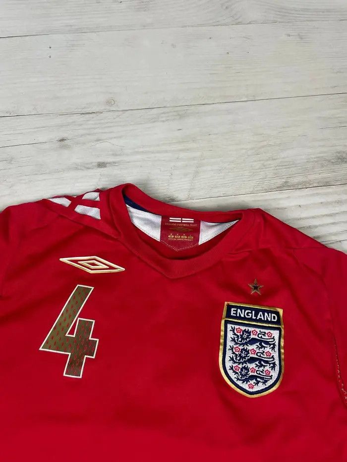 Umbro Umbro England 2006 2008 Gerrard#4 Away Shirt Soccer Jersey Size US M / EU 48-50 / 2 - 3 Thumbnail