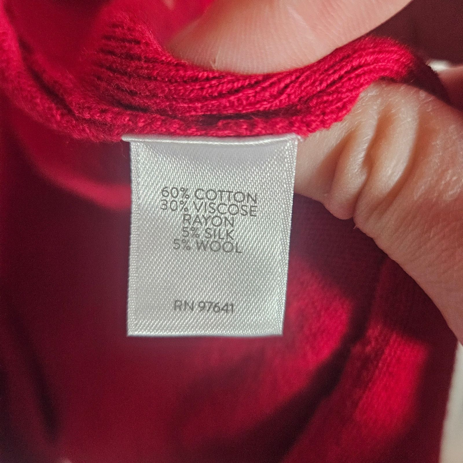 Other J. Jill Red Women's Open Front Cardigan Sweater Size M / US 6-8 / IT 42-44 - 4 Thumbnail