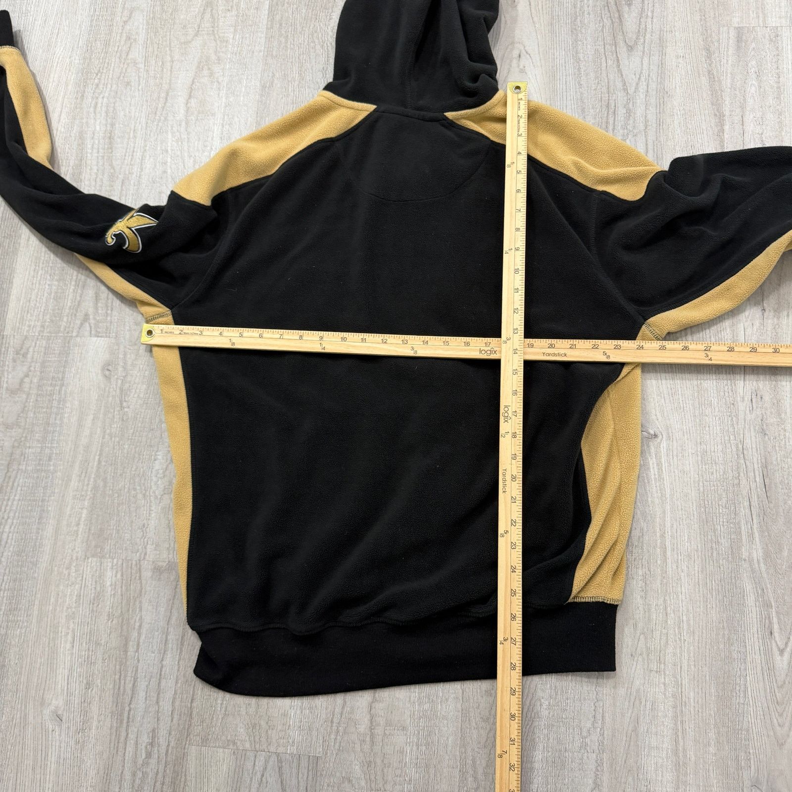 NFL New Orleans Fleece Full Zip Hoodie Extra Large Black Gold Size US XL / EU 56 / 4 - 7 Thumbnail