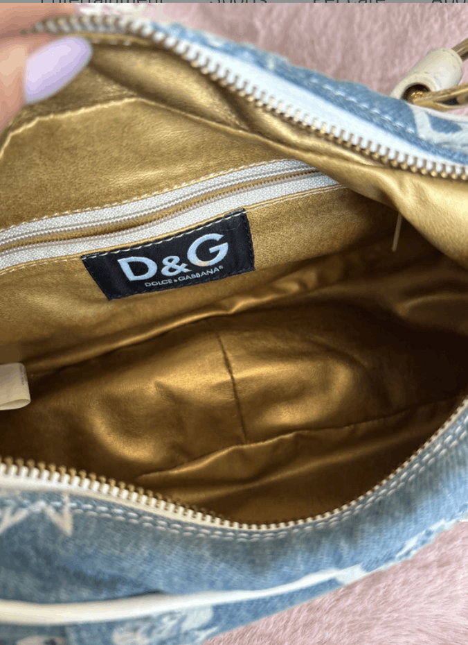 Dolce & Gabbana × Jean Dolce Gabbana Hobo Bag Baguete Shoulder Hand Denim EX0108 Size ONE SIZE - 4 Thumbnail