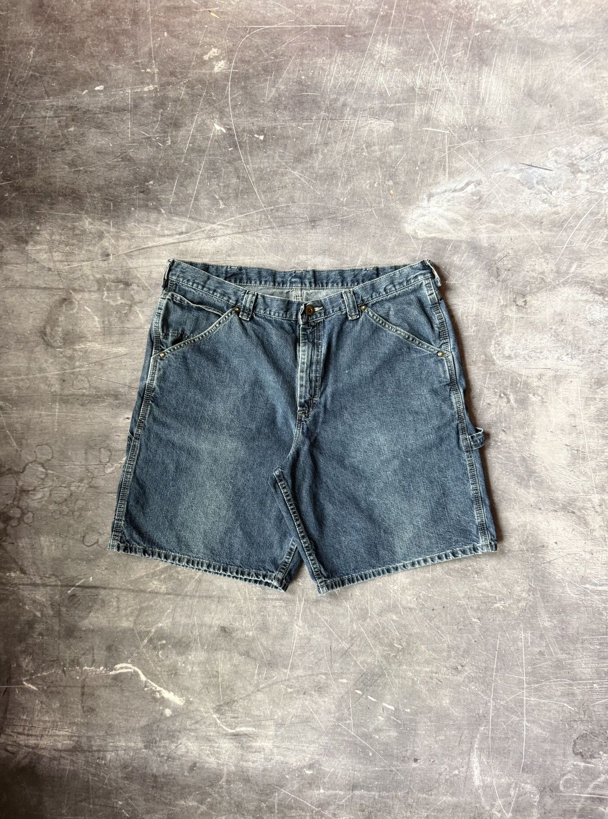 Vintage Vintage Lee Dungarees Carpenter Shorts (36) Size US 36 / EU 52 - 1 Thumbnail
