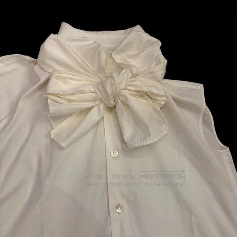 Yohji Yamamoto Y's Yohji Yamamoto Bow Neck Sleeveless Top Size US M / EU 48-50 / 2 - 2 Thumbnail