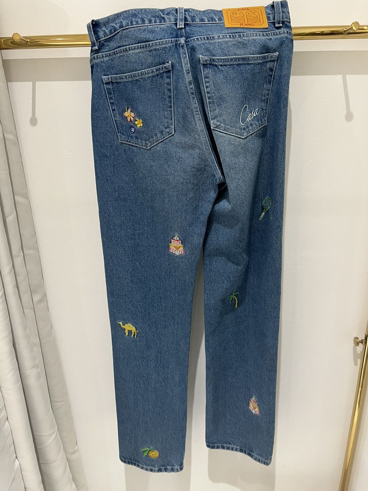 Casablanca Casablanca embroidered-design straight-leg jeans Size 38 Size US 38 / EU 54 - 6 Thumbnail
