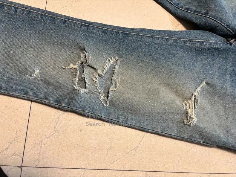 Saint Laurent Paris Saint Laurent Paris Cat Whisker Demon Claw Blue Destroyed Size US 31 - 6 Thumbnail