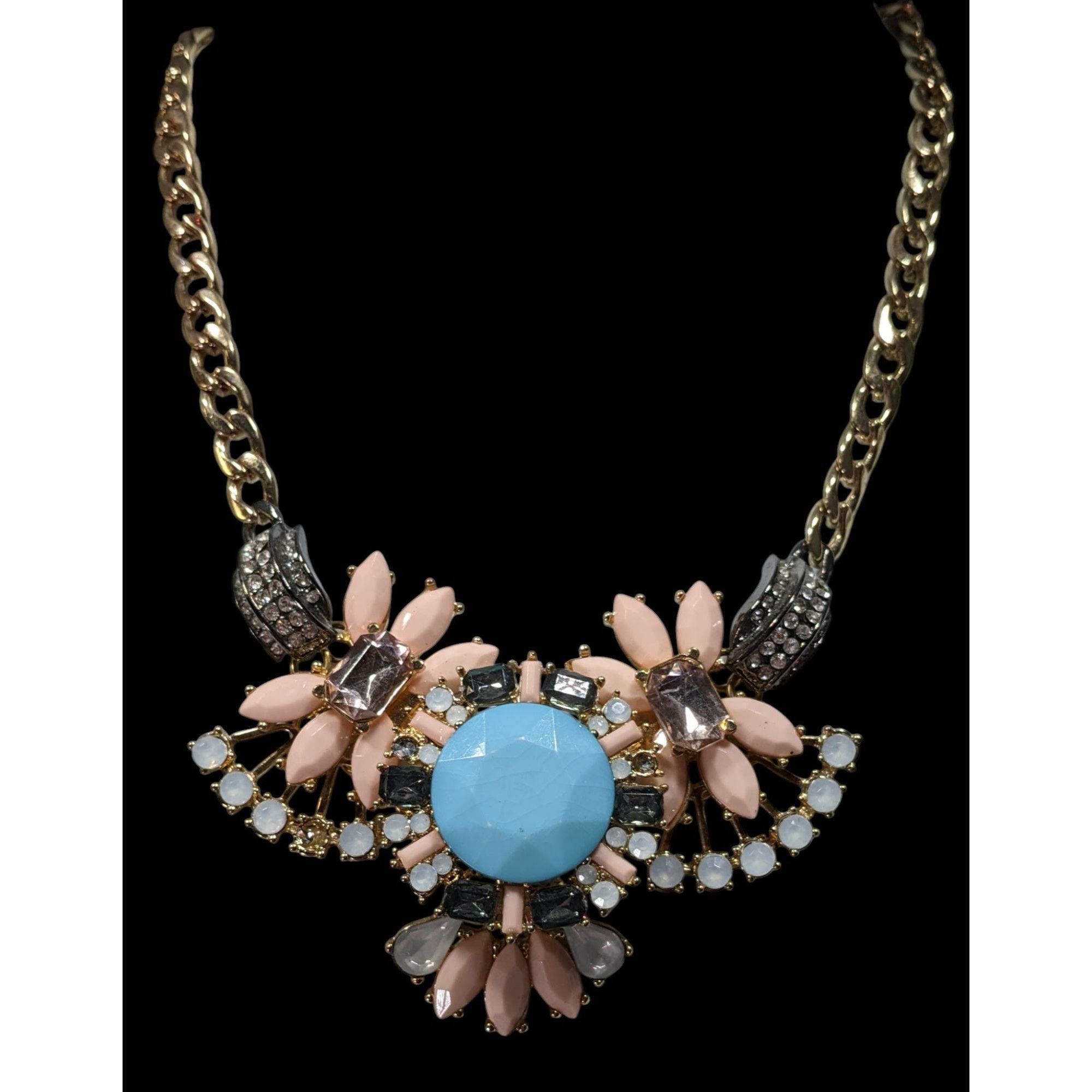 Other Elegant Glam Floral Gemmed Statement Necklace Size ONE SIZE - 2 Thumbnail