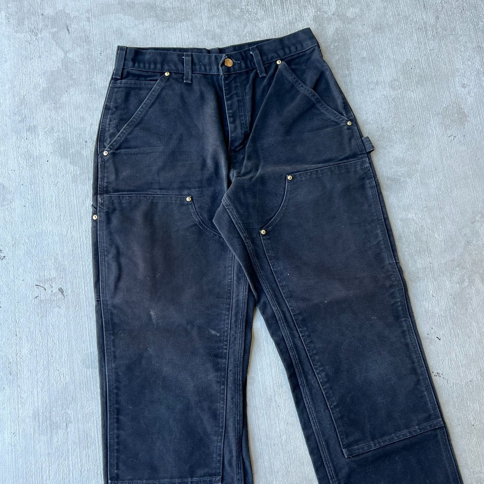 Carhartt × Vintage Carhartt black double knee work wear carpenter pants Size US 29 - 2 Thumbnail